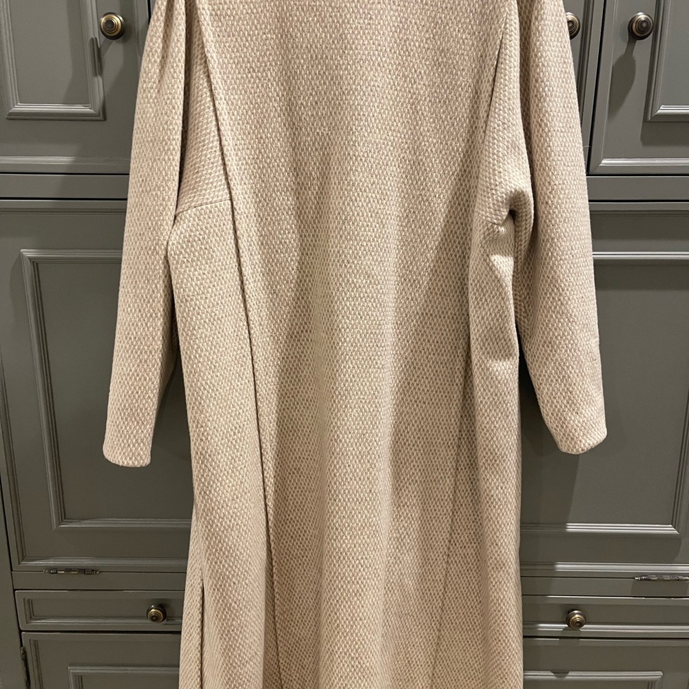 Vintage Elegant Cream Double-Breasted Women's Coat size L-XL - Picture 9 of 13